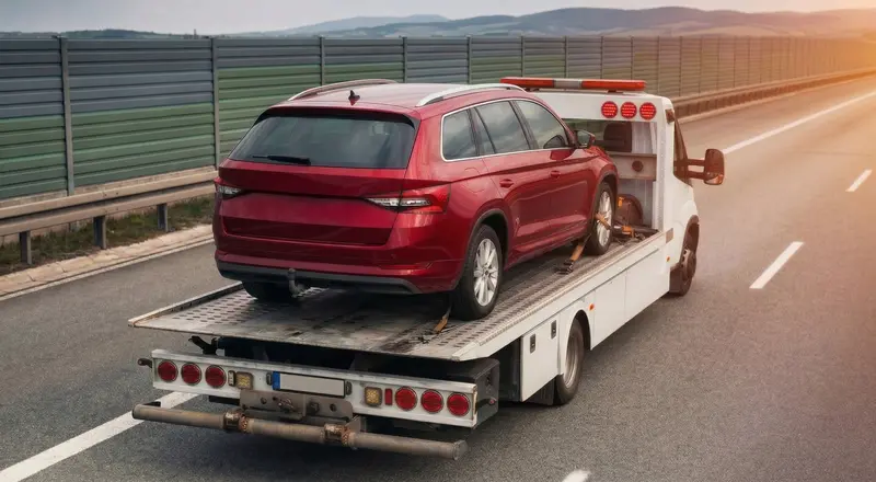 Guincho para carros em Manaus – carro sendo carregado em plataforma